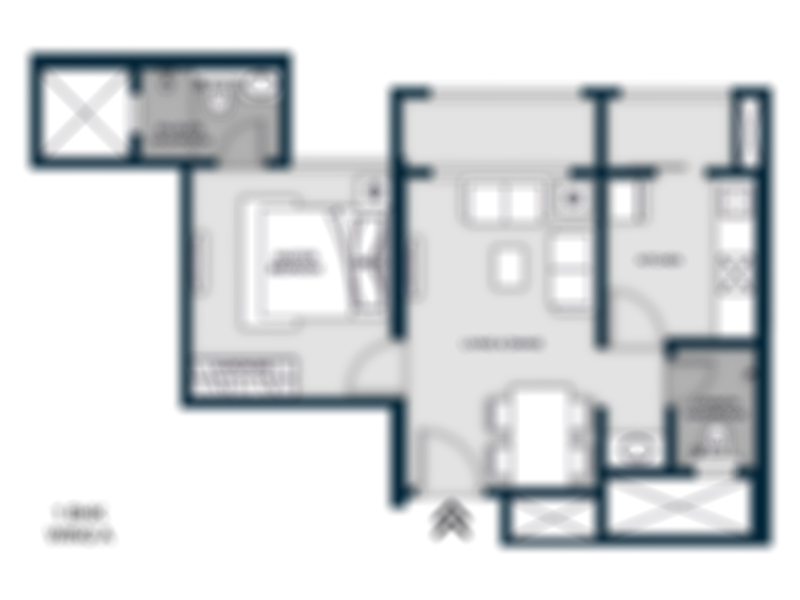 2 BHK Floor Plan